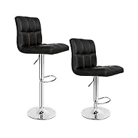 tectake tabourets de bar chaise fauteuil bistrot réglable pivotant siège design - diverses modèles - (2x tony | no. 401559)