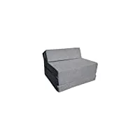 natalia spzoo matelas lit fauteuil futon pliable pliant choix des couleurs - longueur 200 cm (1008-gris)