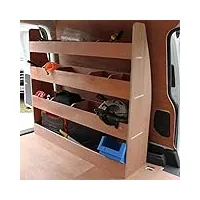 monster racking meuble de rangement en contreplaqué pour vw caddy maxi, etagères de rangement pour fourgon et véhicules utilitaires, 67.5cm x 116cm x 28.5cm