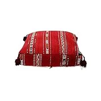 rouge kilim marocain pouf housse de pouf, ottoman, coussin de sol