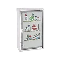 spetebo armoire à pharmacie xxl avec porte en verre dépoli coloré - 50 x 30 cm - armoire à pharmacie de premiers secours