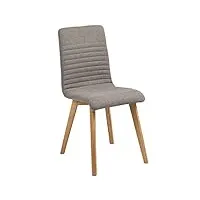 ac design furniture william chaises de salle à manger, tissu, light grey, 43 x 42 x 90 cm