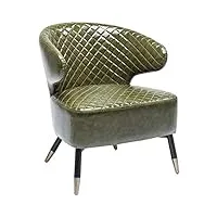 kare 80818 session fauteuil à cocktail au design rétro avec structure en acier filigrane, fauteuil lounge en cuir synthétique 72 x 66 x 62 cm