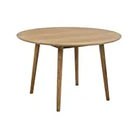 ac design furniture pernille table à manger ronde, chêne, bois, 1 pc, 120 x 75 cm