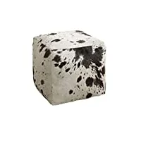 aubry gaspard pouf cube en peau de vache