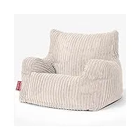 lounge pug, pouf fauteuil design, poire, côtelé crème
