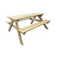 vidaxl table de pique-nique table de jardin terrasse meuble extérieur bois