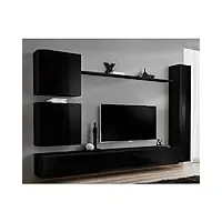 paris prix - meuble tv mural design switch viii 280cm noir