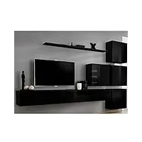 paris prix - meuble tv mural design switch ix 310cm noir
