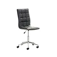 clp moderne tabouret de travail peking, chaise de bureau avec assise matelassée, hauteur de l'assise 46-58 cm, couleur:noir