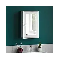 bain vida armoire murale en bois pour salle de bain porte simple miroir blanc