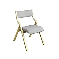 sobuy® fst40-hg chaise pliante en bois avec assise rembourrée, chaise pliable pour cuisine, bureau, etc.