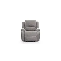 loungitude - detente - fauteuil de relaxation - manuel - inclinaison réglable - en microfibre - gris