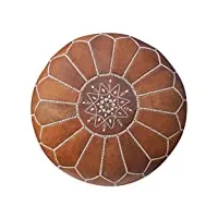 maison de marrakech/superbe marron clair marocain pouf housse de pouf, ottoman