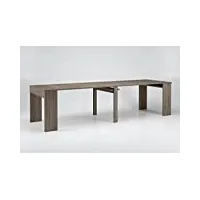 skraut home | table console extensible | console meuble | 300 | pour 14 personnes | table à manger | style moderne | noir