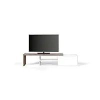 symbiosis move meuble tv, noyer et blanc, 110x35x32 cm