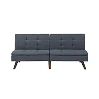 canapé clic-clac en tissu gris convertible en lit confortable pour salon scandinave moderne beliani