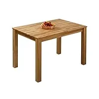 krok wood table de cuisine bonn bois de massif (chêne, 110 x 75 x 75 cm)