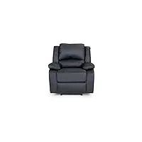 loungitude - detente - fauteuil de relaxation - manuel - inclinaison réglable - en simili - noir