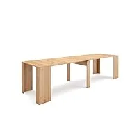skraut home | table console extensible | console meuble | 300 | pour 14 personnes | table à manger | style moderne | chêne