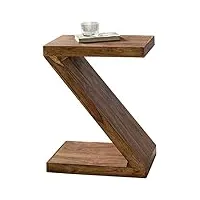 finebuy table d'appoint bois massif sheesham 44 x 59 x 30 cm table basse salon | bout de canapé est - capacité de charge par plaque: 30 kg - table en bois