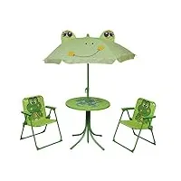 vidaxl mobilier de jardin pour enfants 4 pcs vert table et chaises de jardin