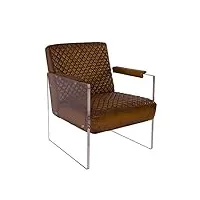 vintage line armani winsconsin fauteuil de cocktail en verre acrylique marron