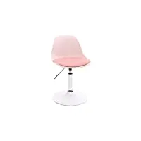 miliboo chaise de bureau design enfant rose steevy