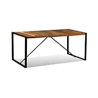 vidaxl table de salle à manger table à dîner table de repas meuble de salle à manger cuisine maison intérieur bois de récupération massif 180 cm