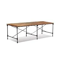 vidaxl table de salle à manger table à dîner table de repas meuble de salle à manger cuisine maison intérieur bois de récupération massif 240 cm