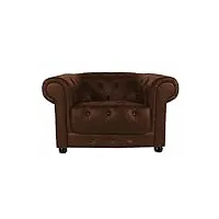 mobilier nitro fauteuil chesterfield chocolat
