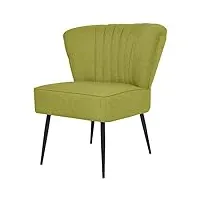 vidaxl chaise de cocktail chaise pour salon séjour bureau fauteuil vert
