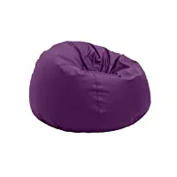 pouf beanbag pamplemousse polyester imperméable pour extérieur l 90 x 50 cm lilas