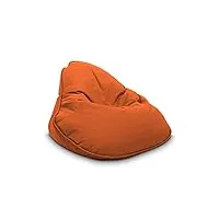 pouf beanbag fleur polyester imperméable pour extérieur 120 x 80 cm (orange)
