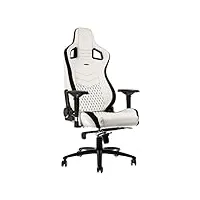 noblechairs epic chaise de gaming - chaise de bureau - cuir synthétique pu - blanc/noir