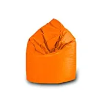 beanbag pouf en polyester imperméable pour extérieur xl 85 x 135 cm (orange)