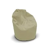 pouf beanbag relax en similicuir m 67 x 75 cm (beige)