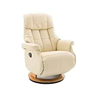 robas lund fauteuil cuir fauteuil relax jusqu'à 130 kg fauteuil tv, fauteuil de relaxation tv véritable cuir crème, calgary comfort l