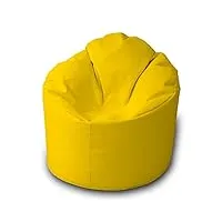 pouf beanbag relax en polyester imperméable l 85 x 90 cm (jaune)