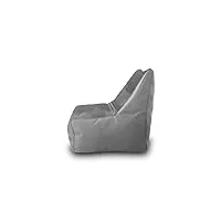 pouf beanbag en polyester imperméable pour extérieur 75 x 75 cm (gris pierre)