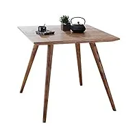 finebuy table à manger bois massif table de cuisine design sheesham 80 x 80 cm | table de salle à manger style maison de campagne table en bois meubles en bois naturel salle à manger meubles