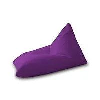 beanbag pouf lounge triangle polyester imperméable pour extérieur xl 160 x 120 cm lilas