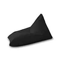 beanbag pouf lounge triangle polyester imperméable pour extérieur xl 160 x 120 cm noir