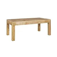 finebuy table basse bois massif mangue table de salon 110 x 47 x 60 cm | table d'appoint style maison de campagne | meubles en bois naturel | table en bois massif meubles en bois massif