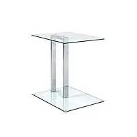 haku möbel table basse, métal, chrome, l 45 x p 35 x h 50 cm