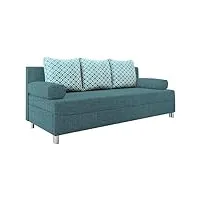 mirjan24 canapé-lit dover avec tiroir de lit et fonction de couchage - choix de couleurs - pieds chromés - canapé convertible sans pouf - lux 30 + evo 30