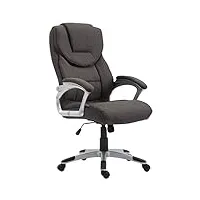 clp fauteuil de bureau xl texas v2 rembourré tissu | chaise inclinable à roulettes | hauteur réglable i charge max. 180 kg i, couleur:gris foncé