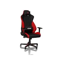 nitro concepts s300 chaise de gaming - chaise de bureau - 135 kg - inclinable de 90 ° à 135 ° - réglable en hauteur - accoudoirs 3d - noir/rouge