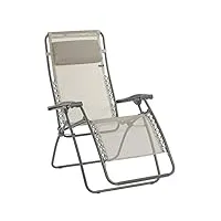 lafuma fauteuil relax, pliable et réglable, système lacets, rsxa, batyline, couleur: seigle, lfm2034-8548