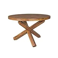 table ronde design en bois de sheesham 120 cm x 75 cm